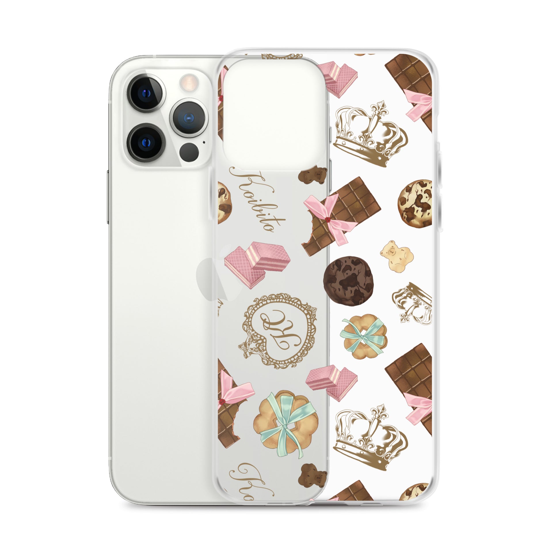 Royal Cookie iPhone® Clear Case features a charming dessert design, offering protection from scratches and dirt.