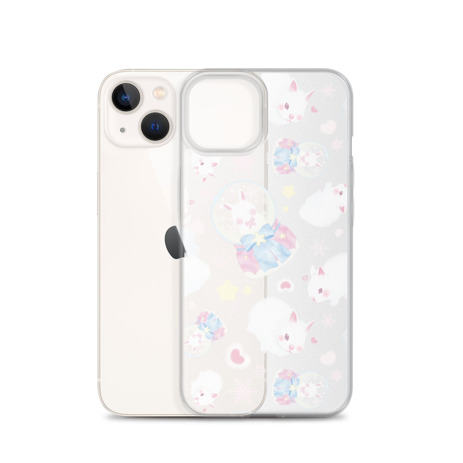 Sleek Snow Bunny iPhone® Clear Case offers protection from scratches and dirt with a cute design and flexible sides.