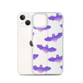 Morrigan iPhone® Clear Case features a sleek design with bats, protecting your phone from scratches and dirt.