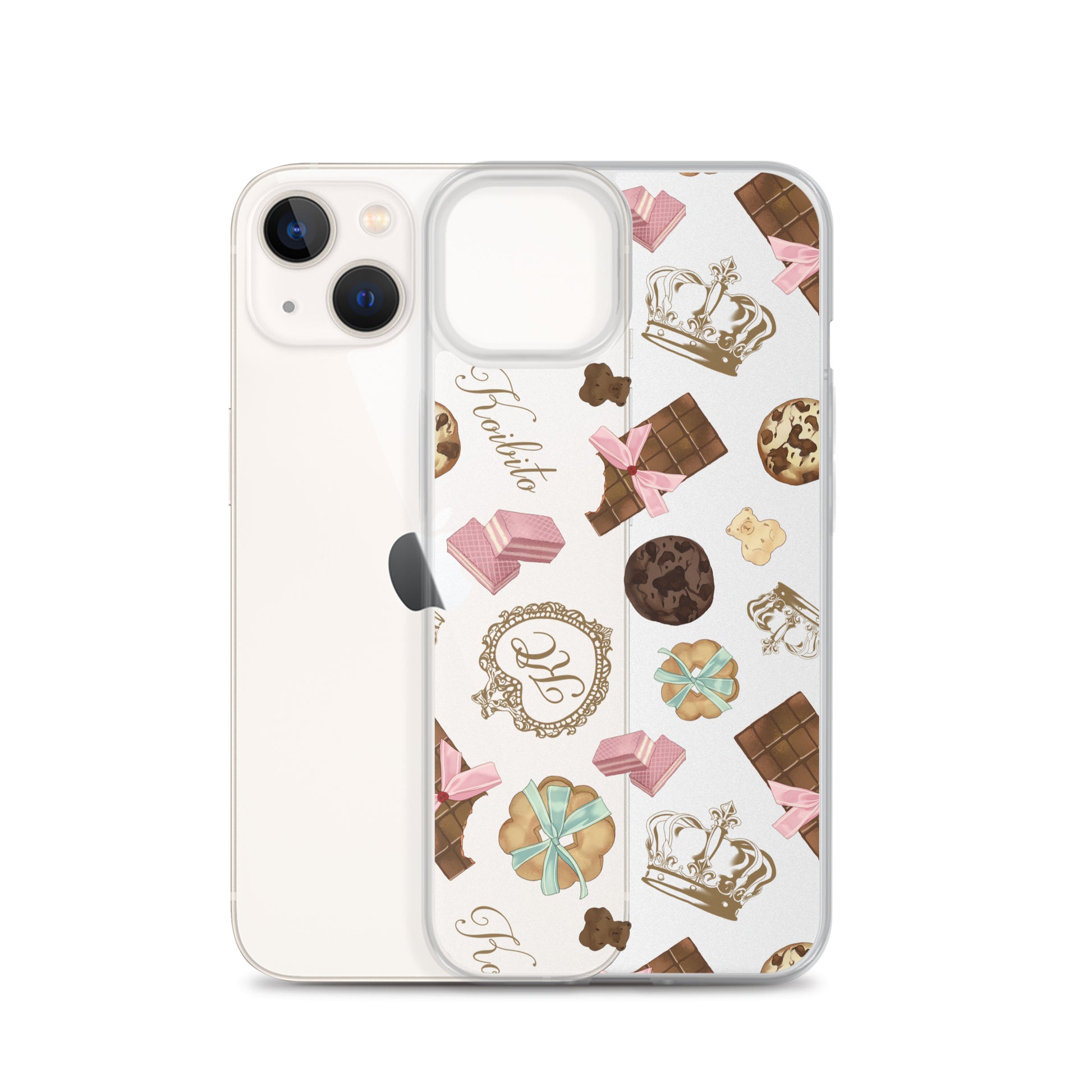 Royal Cookie iPhone® Clear Case features a fun design, offering protection from scratches and easy access to ports.