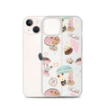 Protect your iPhone® with the stylish Parasol Bunny iPhone® Clear Case, featuring cute bunny illustrations.