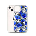 Protect your phone stylishly with the Enchanted Rose iPhone® Clear Case (Transparent), featuring a blue rose design.