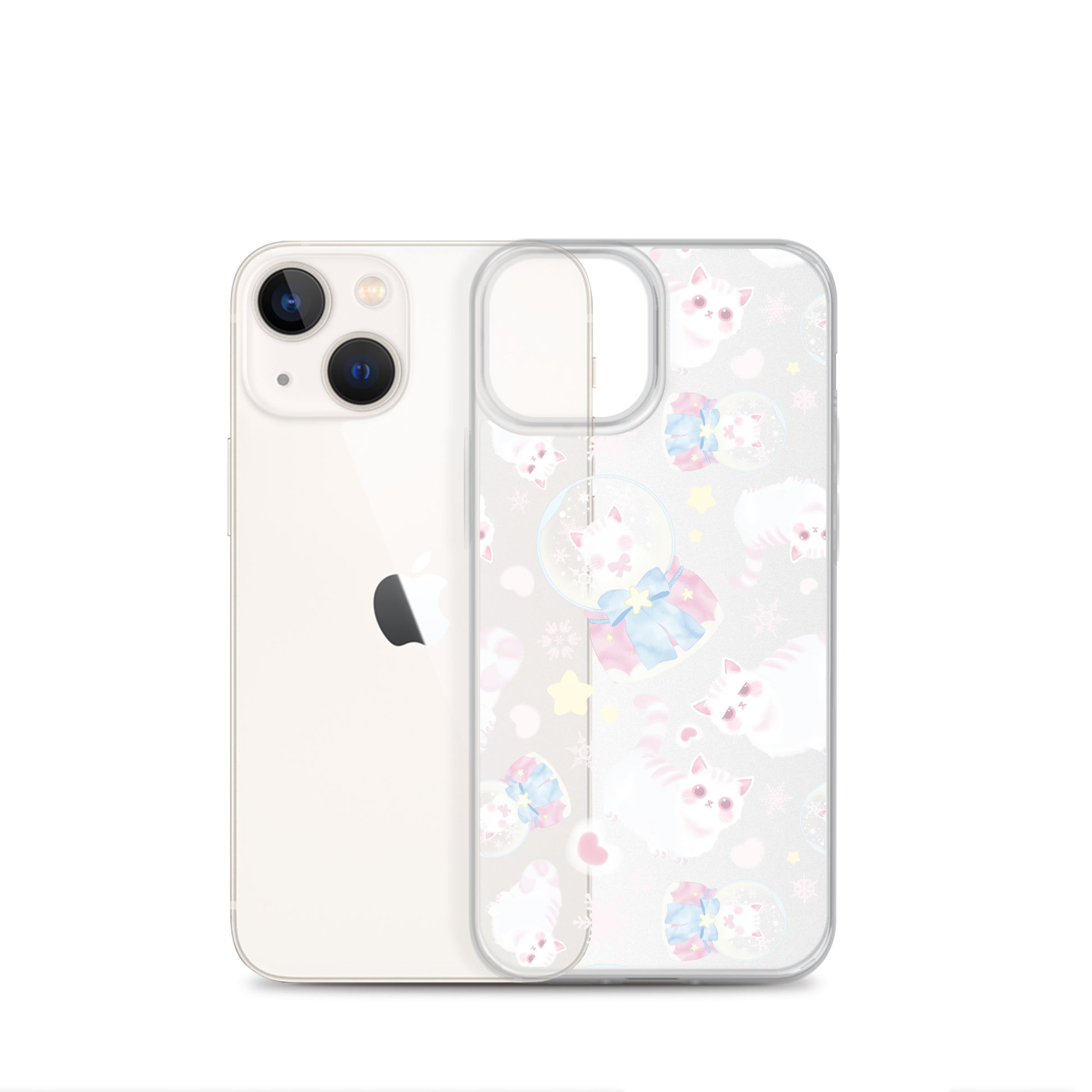 Protect your iPhone® with the Snow Kitten iPhone® Clear Case, featuring a cute design and flexible, durable construction.