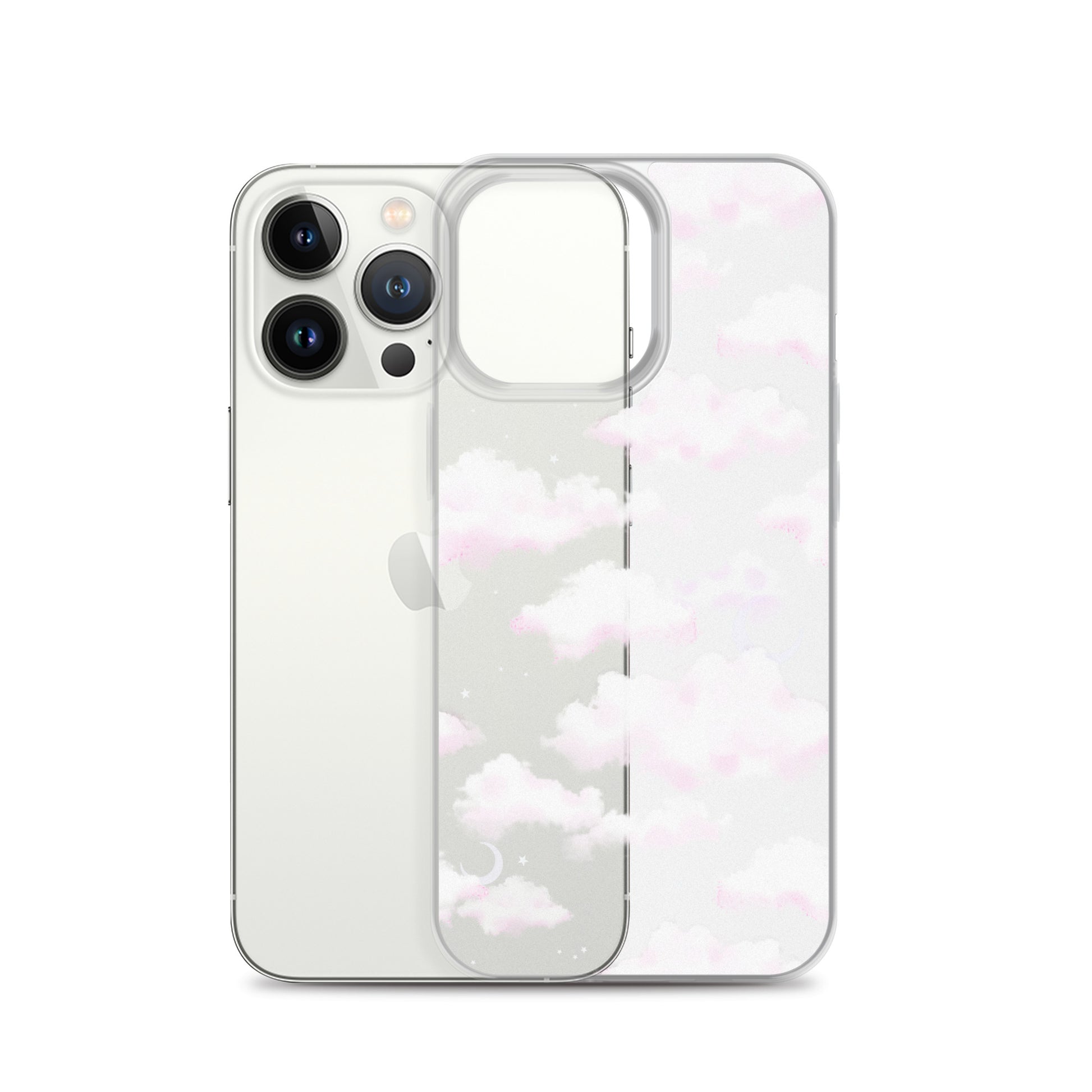Stylish Cloudy Sky iPhone® Clear Case offers protection with a sleek design, ensuring easy access to all ports.