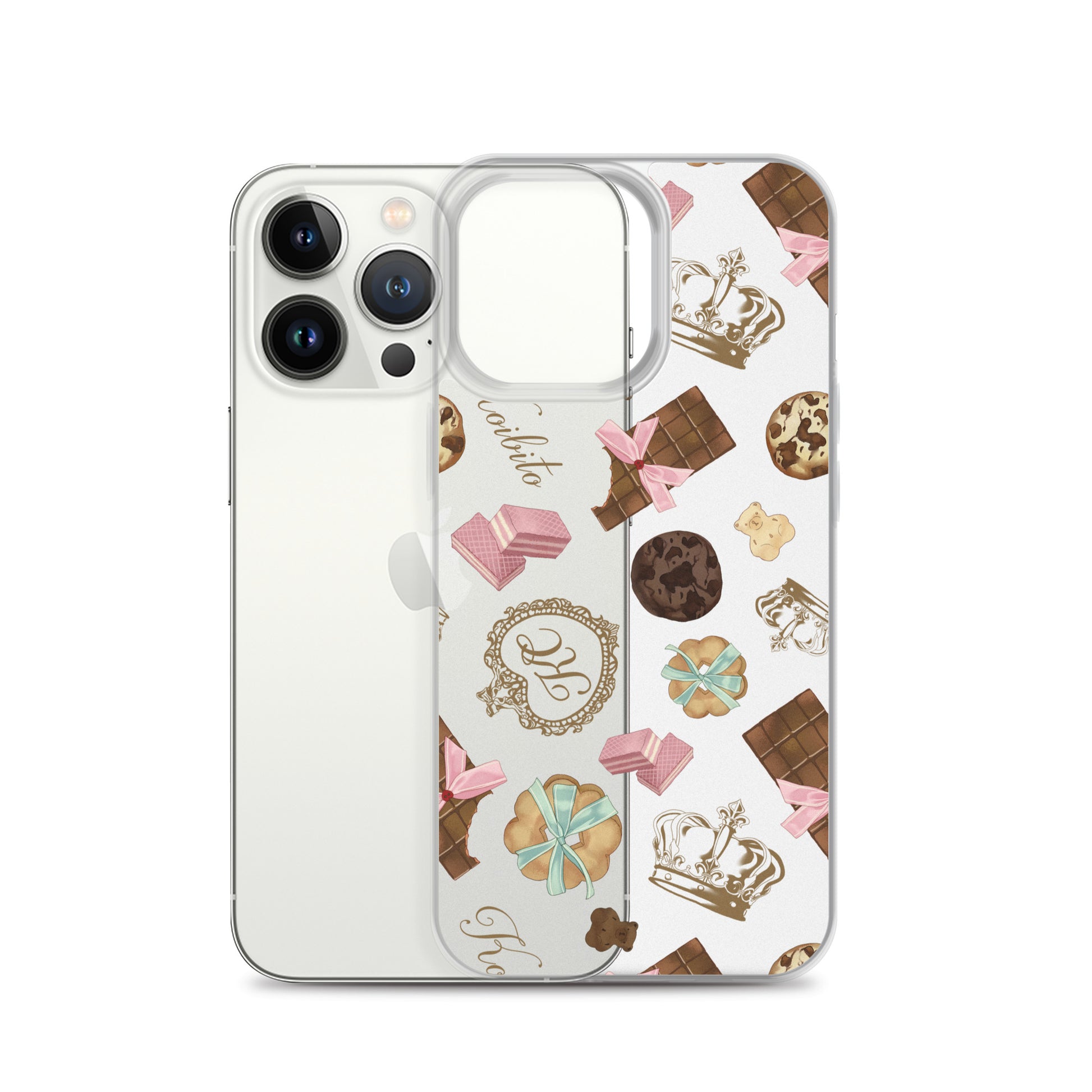 Protect your iPhone® in style with the Royal Cookie iPhone® Clear Case, featuring a charming cookie design.