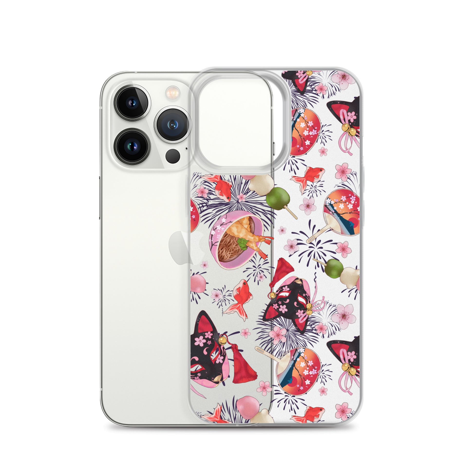 Matsuri iPhone® Clear Case features vibrant designs and durable protection against scratches and dust.
