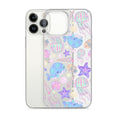 Colorful Under the Sea iPhone® Clear Case with marine life design, offering protection against scratches and dirt.