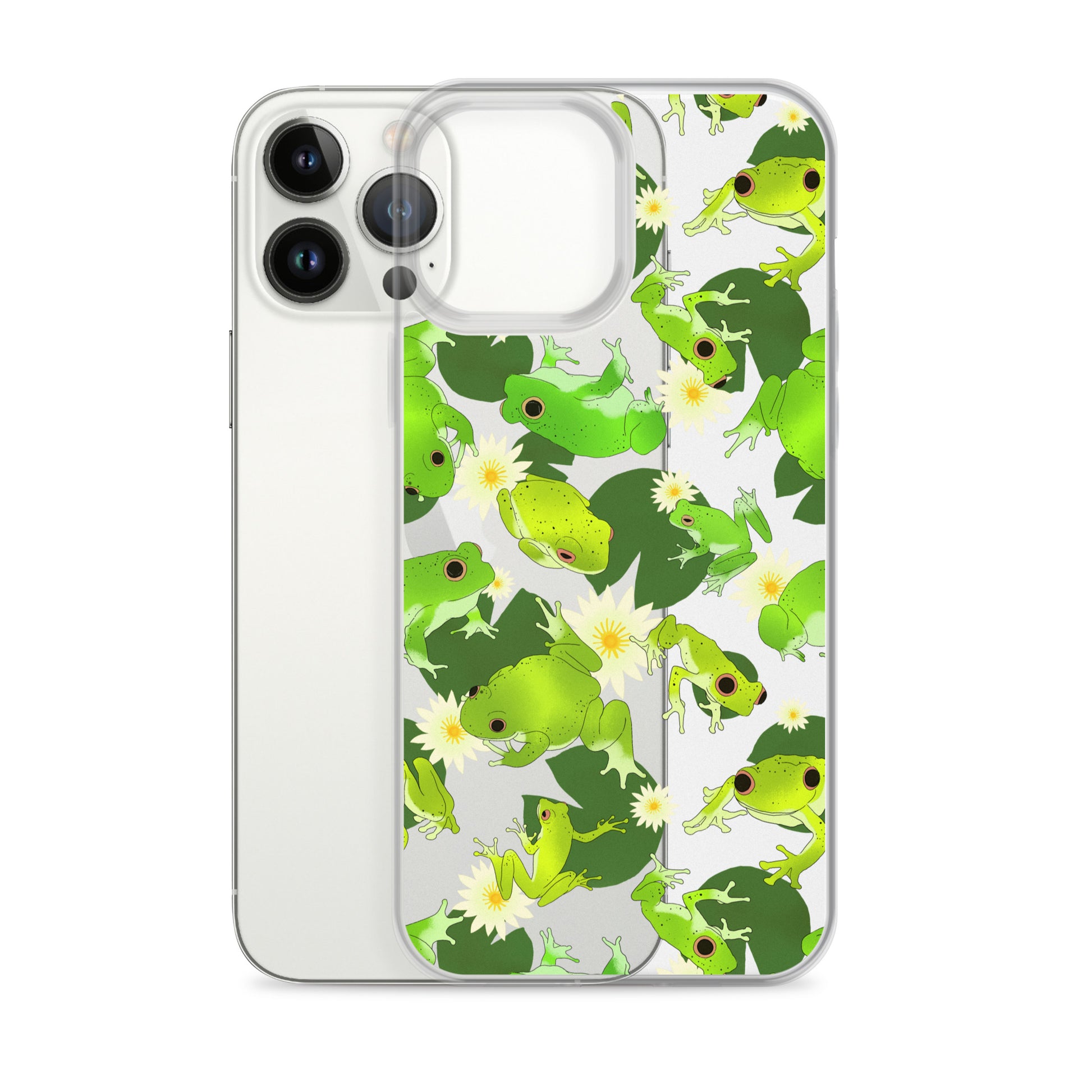 Protect your iPhone® in style with the Kero-kero iPhone® Clear Case, featuring a playful frog design and flexible sides.