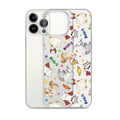 Trick or Treaters iPhone® Clear Case featuring playful designs, ideal for protection against scratches and dirt.