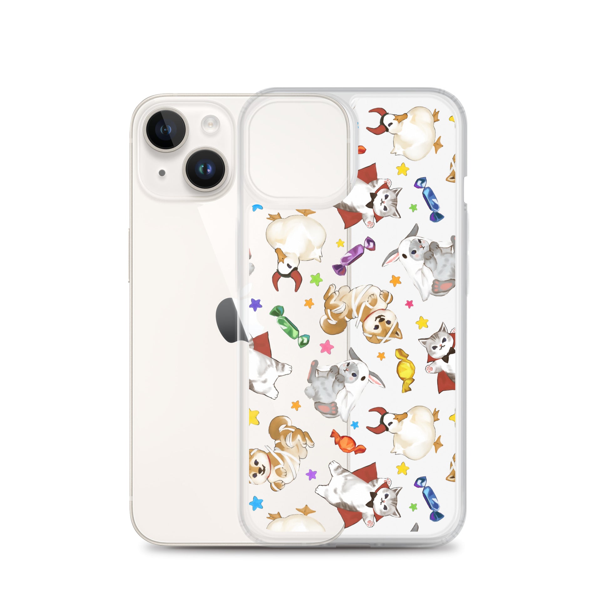 Protect your phone stylishly with the Trick or Treaters iPhone® Clear Case, designed for ultimate durability and ease.