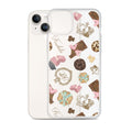 Stylish Royal Cookie iPhone® Clear Case featuring a fun dessert design, offering protection and easy access to ports.