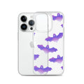 Morrigan iPhone® Clear Case features a stylish bat design, offering protection from scratches and easy access to ports.