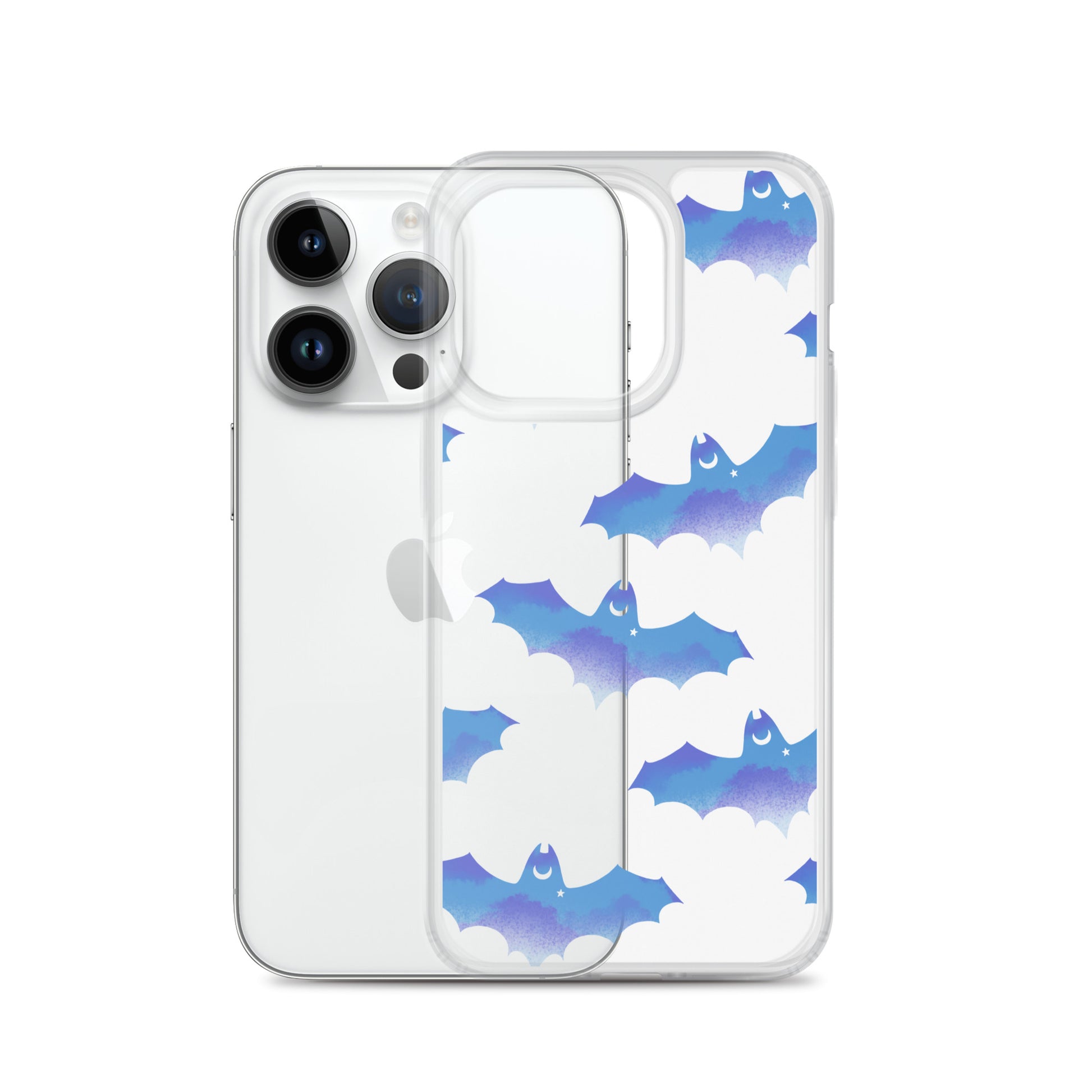 Protect your phone stylishly with the Lilith iPhone® Clear Case, featuring a flexible design and vibrant bat graphics.