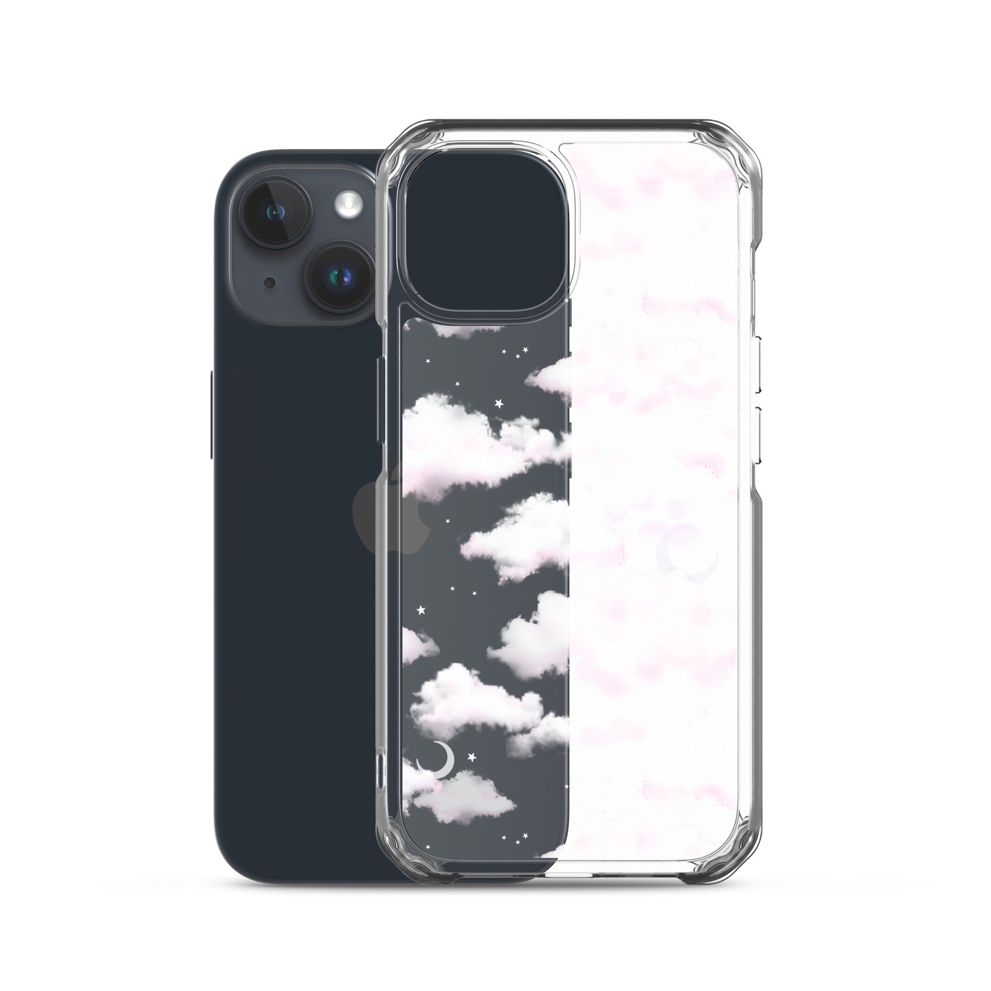 Protect your iPhone® with the Cloudy Sky iPhone® Clear Case featuring a stylish, cloud-patterned design.