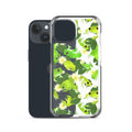 Sleek Kero-kero iPhone® Clear Case showcases vibrant frog designs, offering protection and easy access to ports.