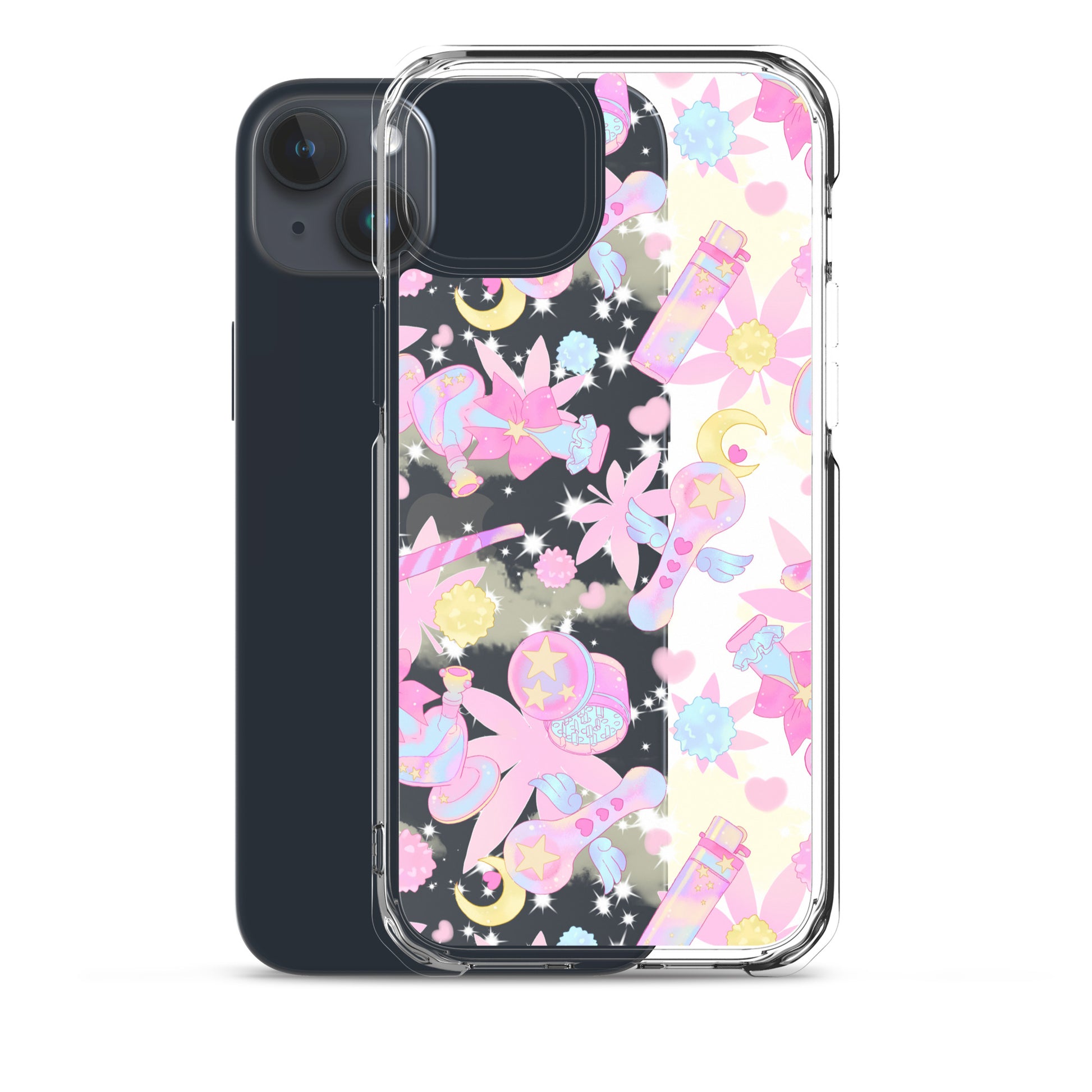 Stylish Indica Magica iPhone® Clear Case features flexible sides and solid back for optimal protection and easy access.