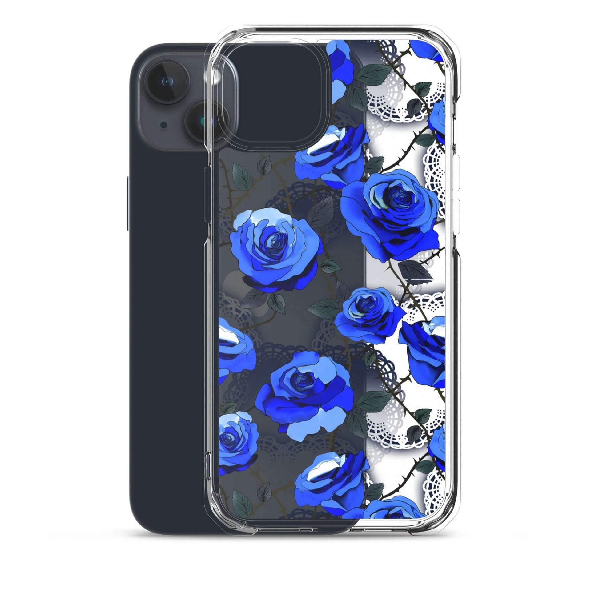 Stylish Enchanted Rose iPhone® Clear Case (Transparent) offers sleek protection and easy access to ports.