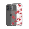 Sleek Higanbana iPhone® Clear Case showcases vibrant red flowers, providing stylish protection for your device.