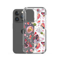 Stylish Matsuri iPhone® Clear Case showcasing vibrant designs, providing scratch protection and easy access to ports.