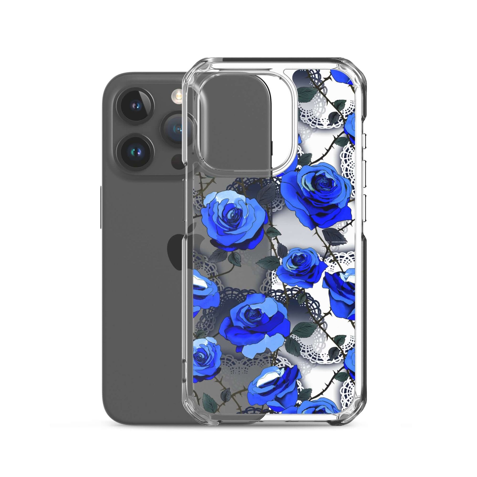 Protect your phone stylishly with the Enchanted Rose iPhone® Clear Case (Transparent), featuring a sleek floral design.