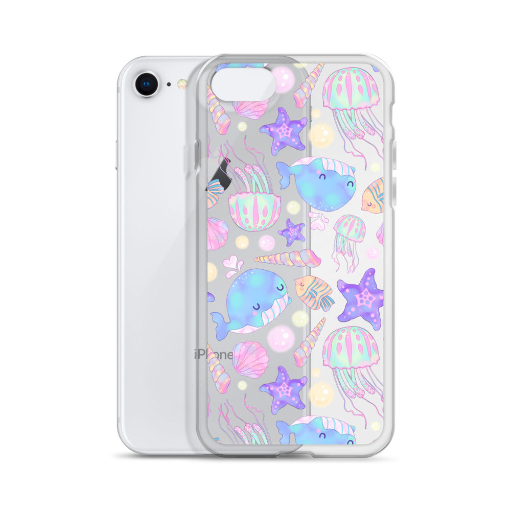 Protect your phone stylishly with the Under the Sea iPhone® Clear Case, featuring vibrant ocean-themed designs.