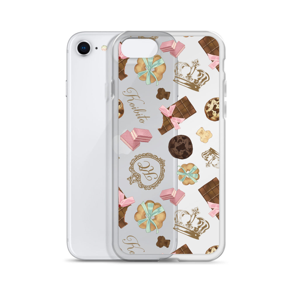 Stylish Royal Cookie iPhone® Clear Case featuring a sleek design for optimal protection from scratches and dirt.