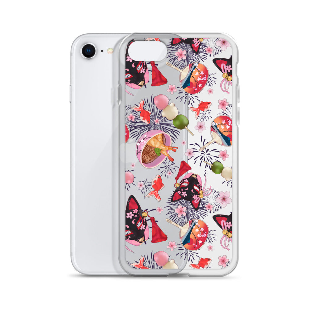 Matsuri iPhone® Clear Case features a stylish design while protecting against scratches and dirt. Perfect for your phone!