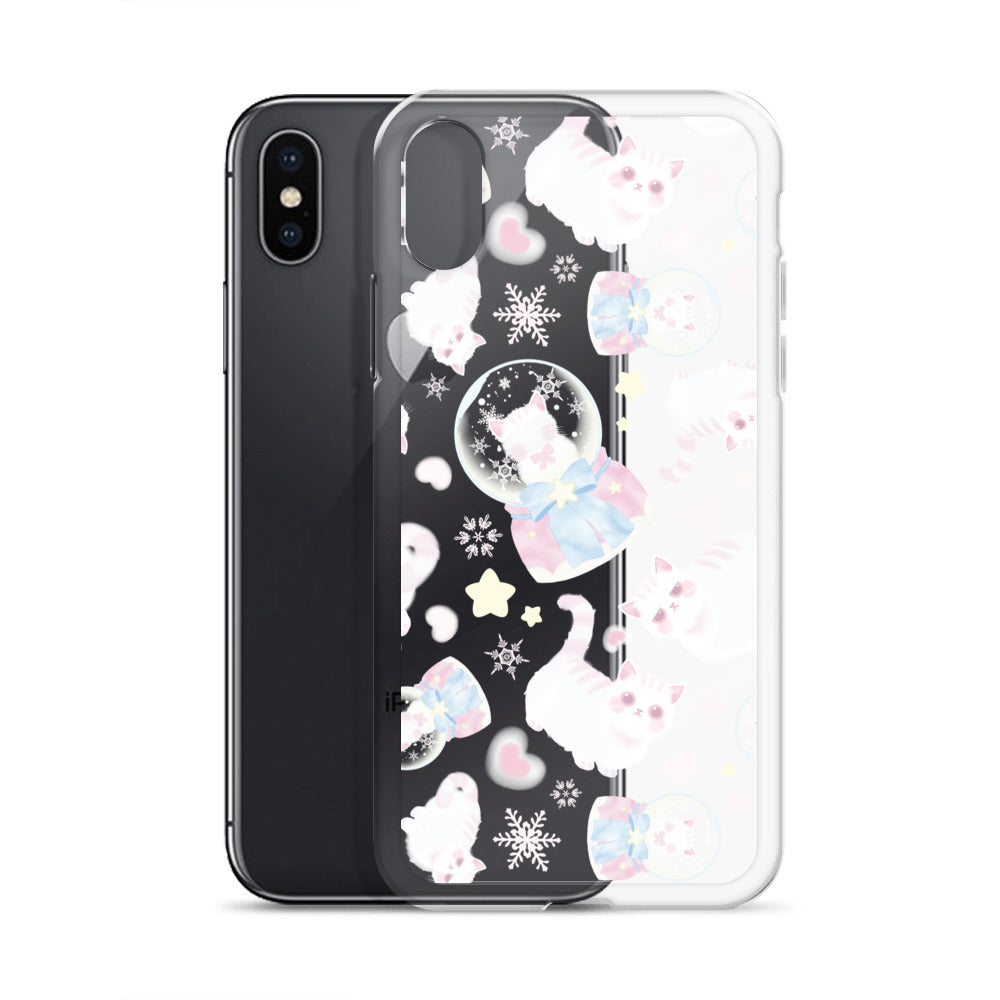 Stylish Snow Kitten iPhone® Clear Case offers protection with a flexible design and adorable cat graphics.
