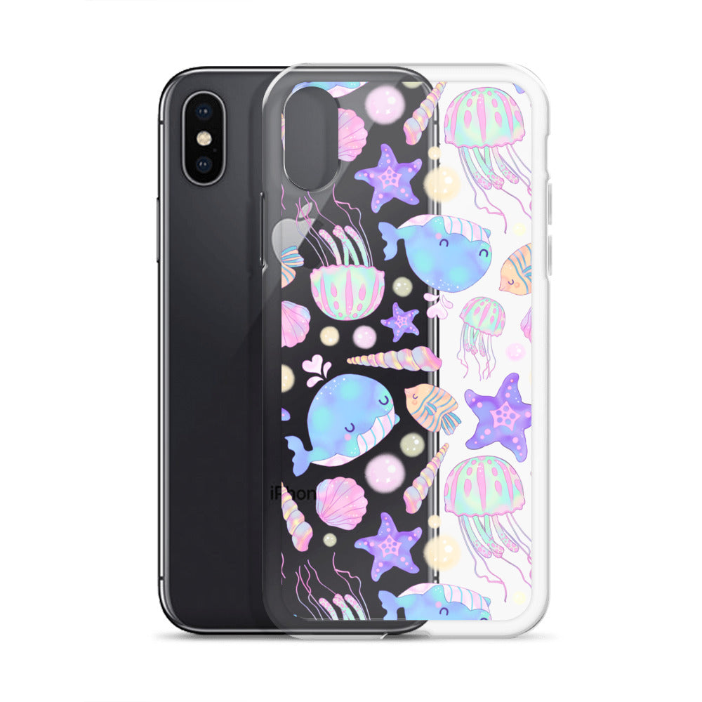 Sleek Under the Sea iPhone® Clear Case with vibrant marine designs, offering protection from scratches and dirt.