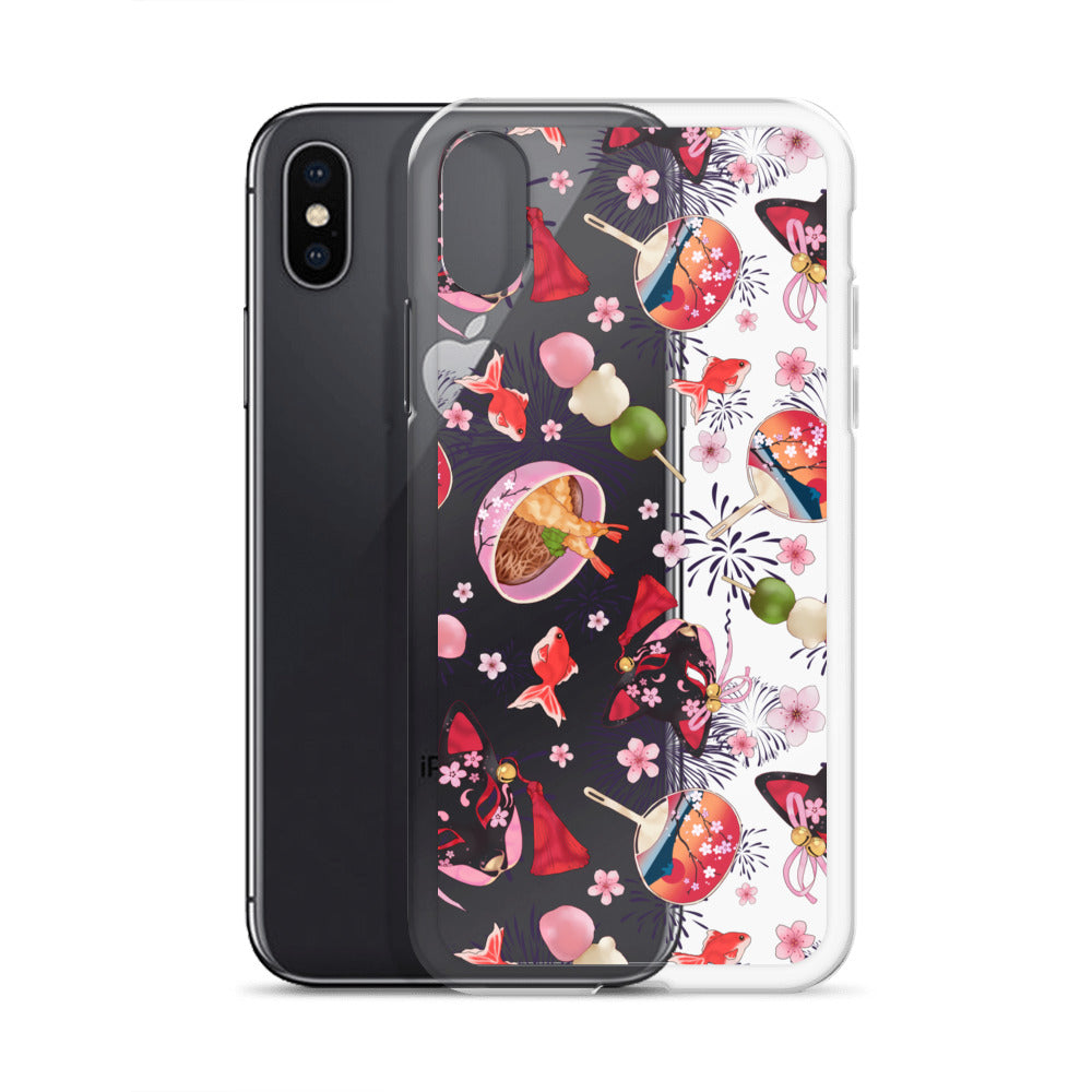 Matsuri iPhone® Clear Case showcases vibrant designs while providing durable protection against scratches and dirt.
