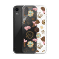 Royal Cookie iPhone® Clear Case featuring a playful cookie design, offering sleek protection against scratches and dust.