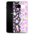 Colorful Glitter Gains Samsung® Clear Case showcasing fun designs, offering excellent protection for your Galaxy S10.