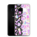 Sleek Glitter Gains Samsung® Clear Case with flexible sides and solid back, designed for ultimate phone protection.