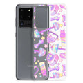 Sleek Glitter Gains Samsung® Clear Case, protecting your phone from scratches with a stylish design and flexible sides.