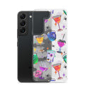 Colorful Monster Party Samsung® Clear Case showcasing vibrant designs, protecting your device with style and durability.