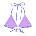 Shop the Cloudy Sky Padded String Bikini Top, featuring eco-friendly fabric and stylish adjustable straps for summer fun.