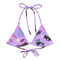 Bright and playful Axolotl Padded String Bikini Top, perfect for summer with eco-friendly design and UPF 50+ protection.