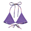 Eco-friendly Berry Padded String Bikini Top with stylish straps, perfect for summer fun and sun protection.