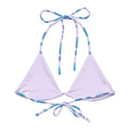 Eco-friendly Sea Princess Padded String Bikini Top features stylish print and adjustable straps, perfect for summer fun.