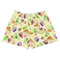 Vibrant Filipino Dessert Athletic Short Shorts, perfect for workouts or pool days, showcasing a playful dessert design.