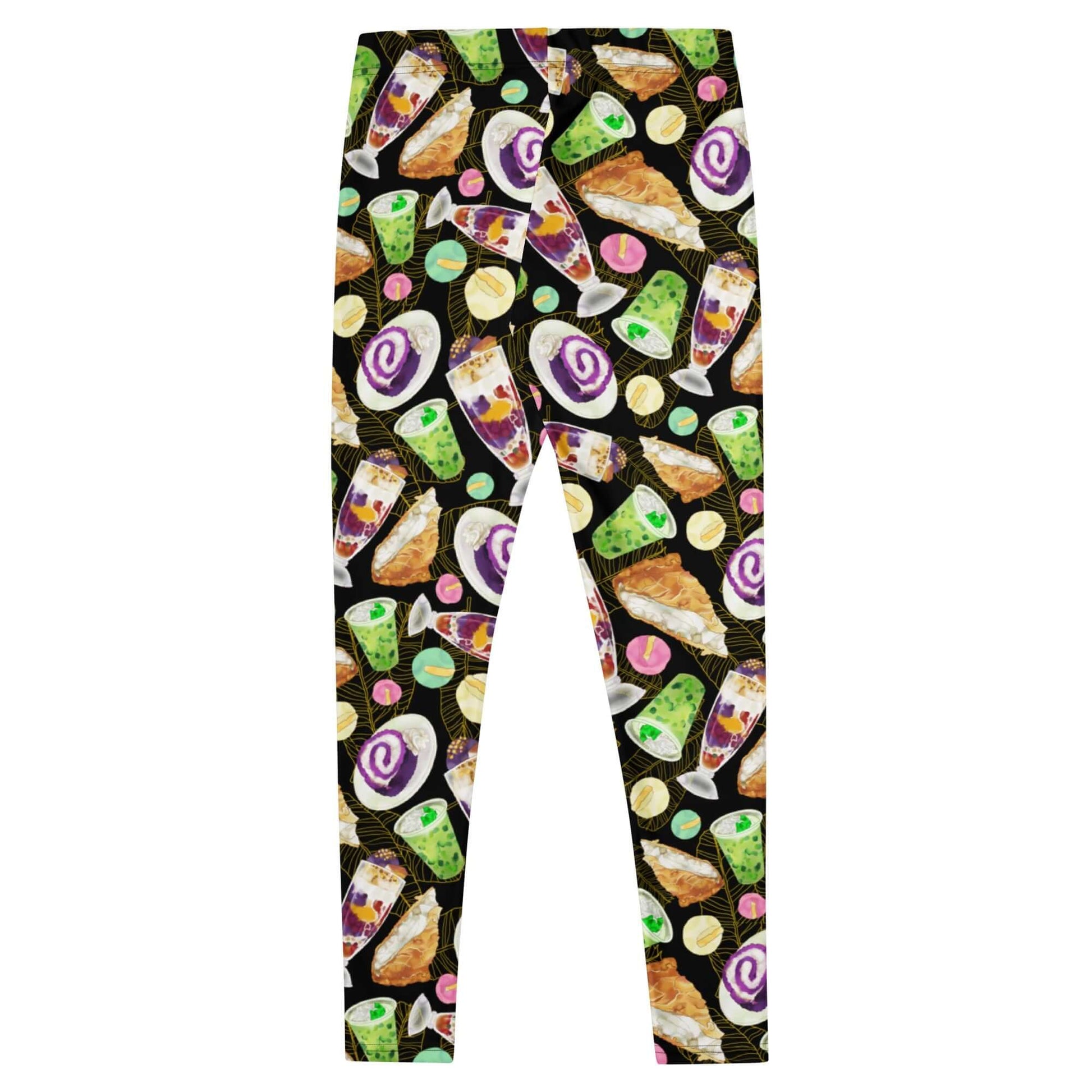 Charming Filipino Dessert Leggings featuring colorful Filipino treats, perfect for showcasing your sweet style.