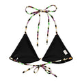 Stylish Filipino Dessert Padded String Bikini Top featuring vibrant prints for a sweet beach look. Perfect for sun and sand!