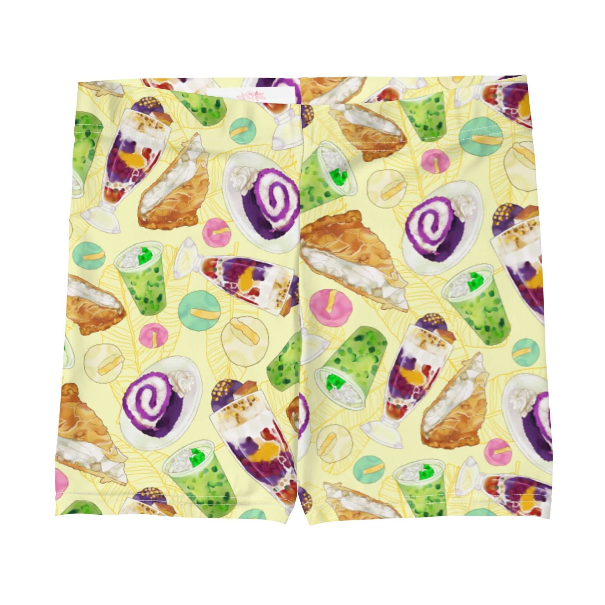 Bright and colorful Filipino Dessert Shorts showcase a fun dessert print, perfect for active Filipino dessert lovers.