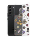 Gothic Tea Time Samsung® Clear Case showcases vibrant floral and skull designs, offering stylish protection for your phone.