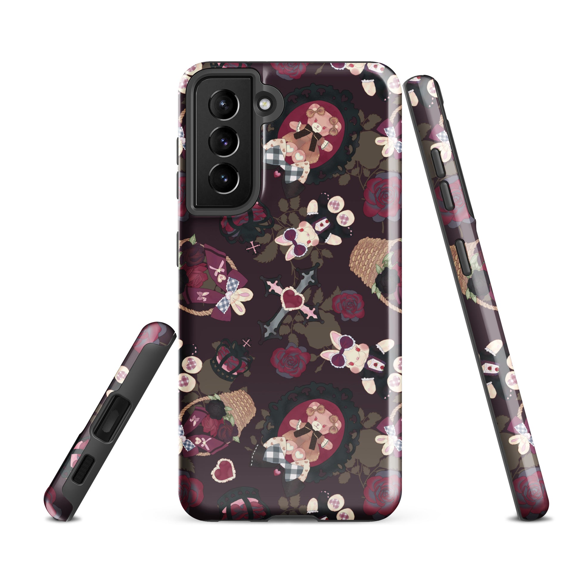 Gothic Teddy Samsung® Tough Case features a stylish design, offering protection and durability for your phone.
