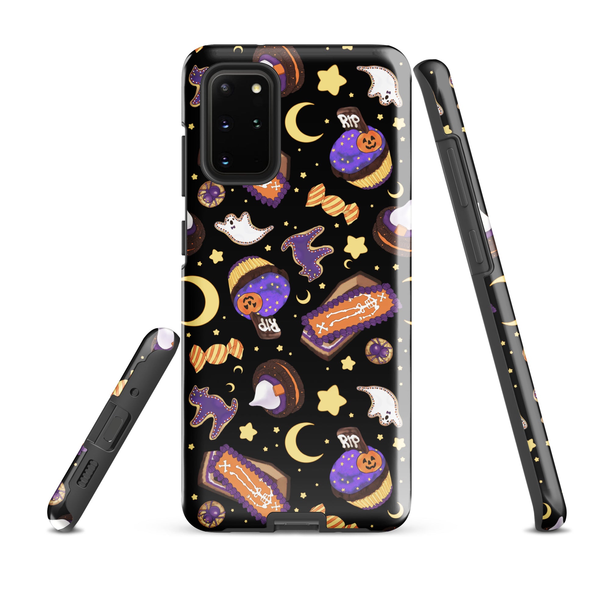 Stylish Halloween Treat Samsung® Tough Case featuring vibrant designs, perfect for protecting your phone in style.