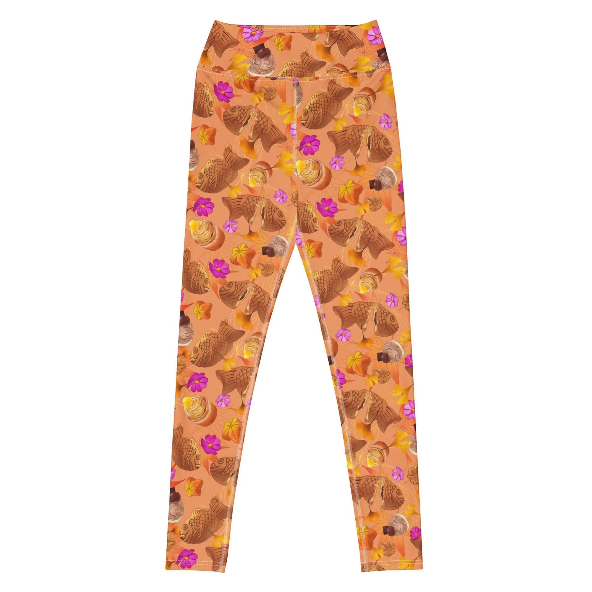 Stylish High-waisted Momiji Leggings, perfect for fall fashion and cozy outings around town.