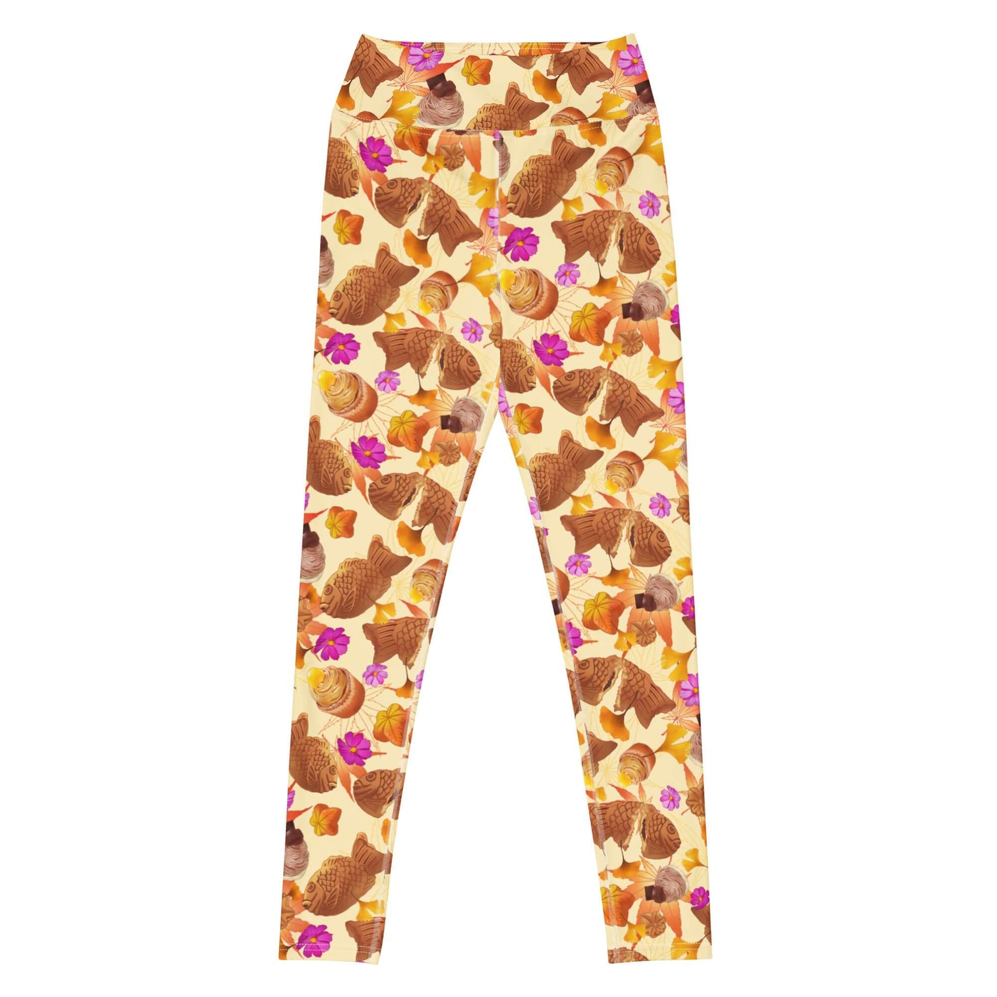 Stylish High-waisted Momiji Leggings feature a cozy design, perfect for fall outings and casual wear.