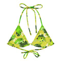 Bright and playful Kero-kero Padded String Bikini Top, perfect for summer fun with eco-friendly design.