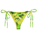 Bright and playful Kero-kero String Bikini Bottom, perfect for sunbathing with adjustable straps and UPF 50+ protection.